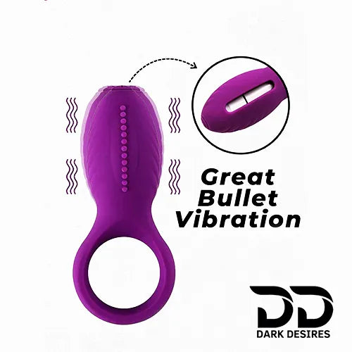 lovemoment silicone purple vibrating cock ring Penis Ring India by DarkDesires