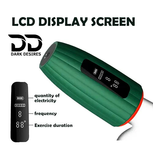 Loviss Alger Oral Masturbator Cup Multi Vibration with Heating Dark Green in India By DarkDesires