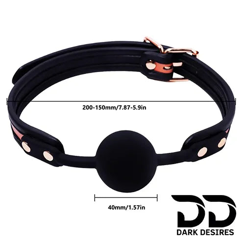 luxury fetish ball gag in India. Adjustable strap mouth gag with comfortable fit Black color DarkDesires