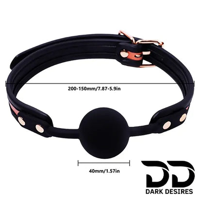 luxury fetish ball gag in India. Adjustable strap mouth gag with comfortable fit Black color DarkDesires