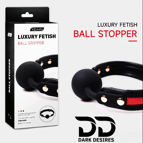 luxury fetish ball gag in India. Adjustable strap mouth gag with comfortable fit Black color DarkDesires