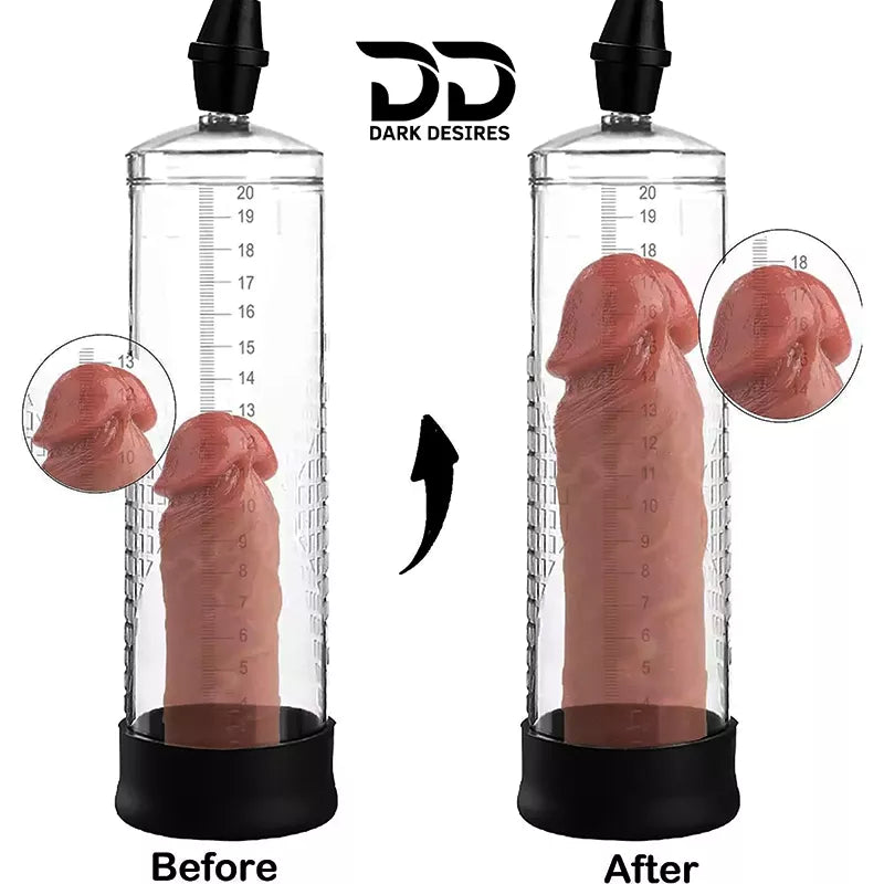 Manual Penis Enlargement Pump  with Clear Cylinder Adjustable Vacuum  Suction cock Enlargement darkdesires