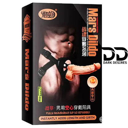 Mars Soft Realistic Hollow Strap-On Dildo Wearable Belt Sleeve Flesh Tone India By DarkDesires