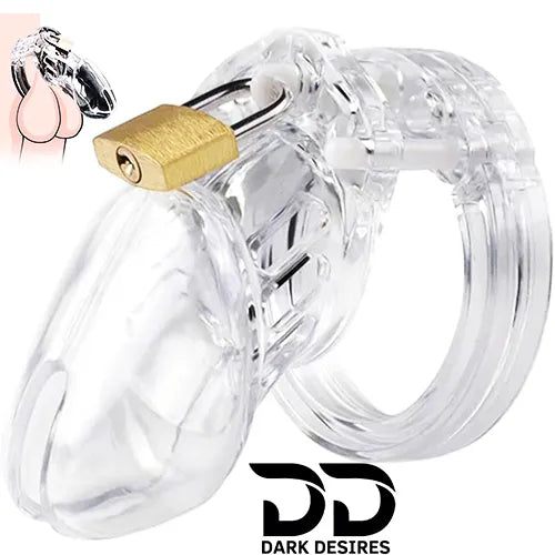 Men’s chastity cage underwear Adjustable locking mechanism white color India By DarkDesires
