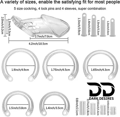 Men’s chastity cage underwear Adjustable locking mechanism white color India By DarkDesires