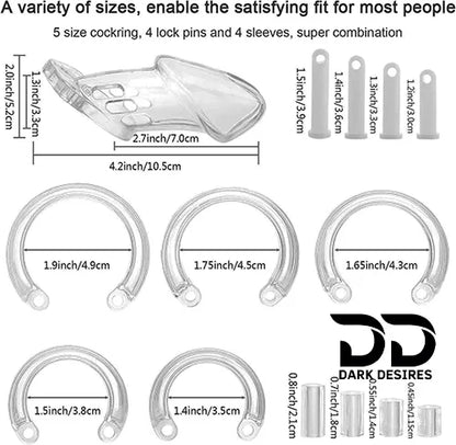Men’s chastity cage underwear Adjustable locking mechanism white color India By DarkDesires