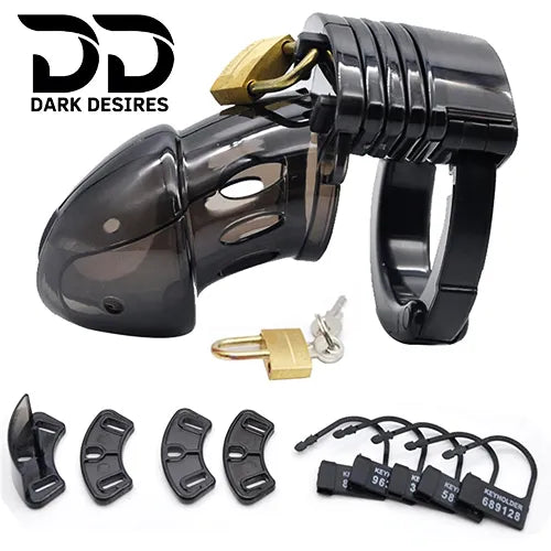 Men’s chastity cage underwear Adjustable locking mechanism black color India By DarkDesires