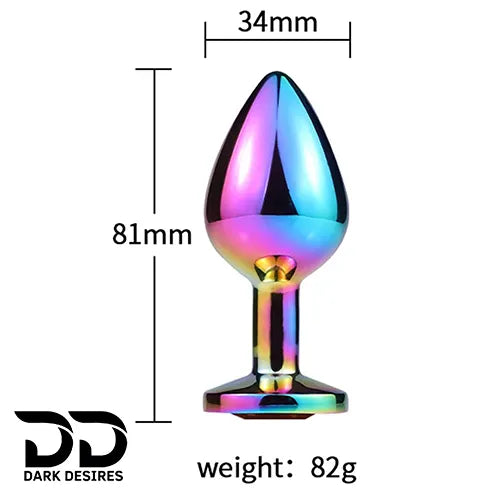 beginner metal anal plug or butt plug with heart jewel in India by Darkdesires