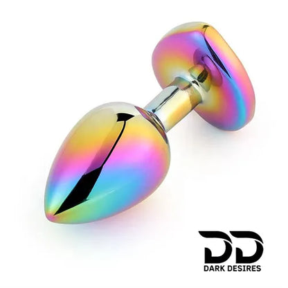 beginner metal anal plug or butt plug with heart jewel in India by Darkdesires