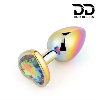 beginner metal anal plug or butt plug with heart jewel in India by Darkdesires