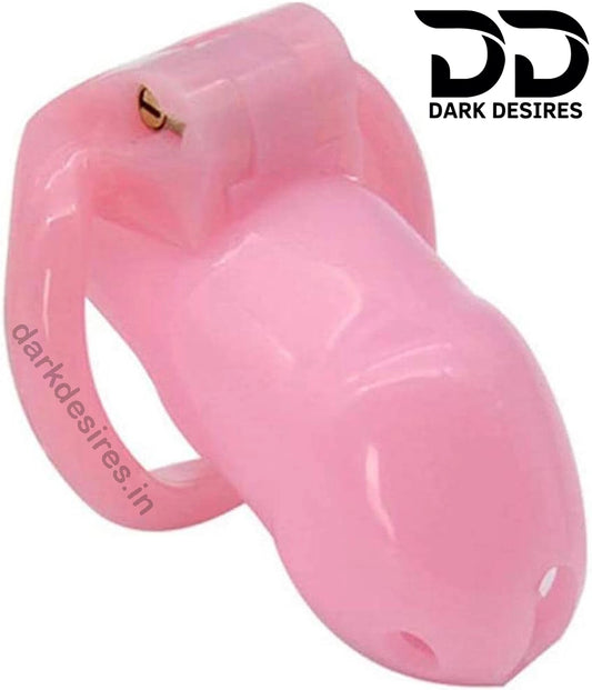 Adjustable Male Chastity Cage – Breathable Resin | Pink Color - Dark Desires