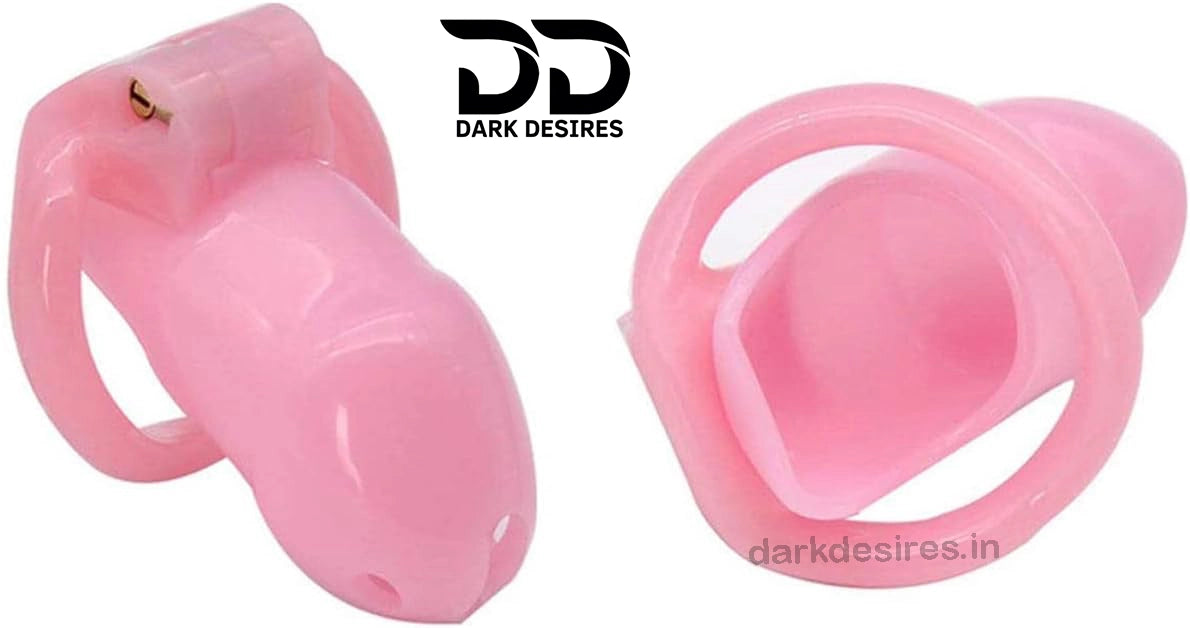 Adjustable Male Chastity Cage – Breathable Resin | Pink Color - Dark Desires