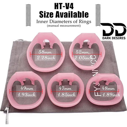 Adjustable Male Chastity Cage – Breathable Resin | Pink Color - Dark Desires