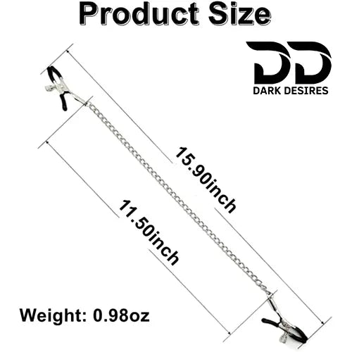 adjustable nipple clamps with chain in India by Darkdesires