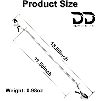 adjustable nipple clamps with chain in India by Darkdesires