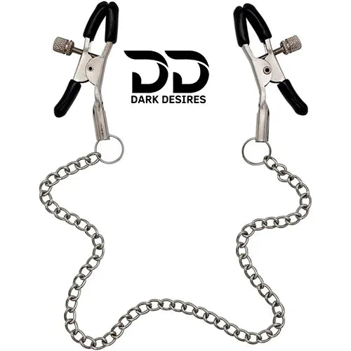 adjustable nipple clamps with chain in India by Darkdesires