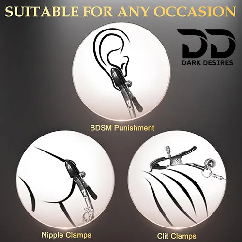 adjustable nipple clamps with chain in India by Darkdesires