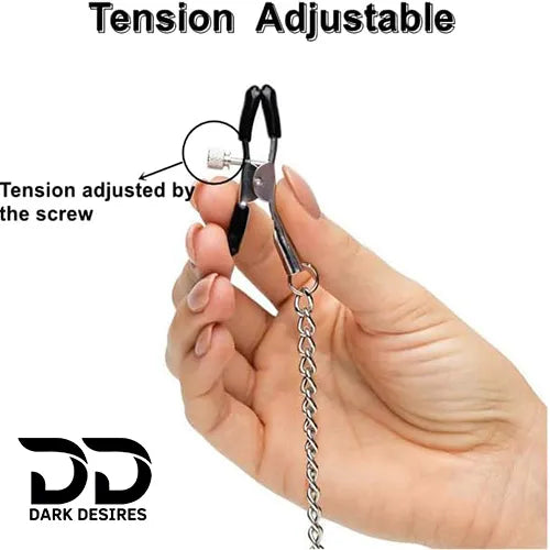 adjustable nipple clamps with chain in India by Darkdesires