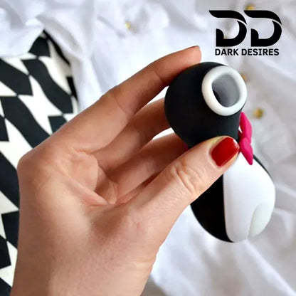 penguin air pulse clitoral suction vibrator massager stimulator toy Black Color India by Darkdesires