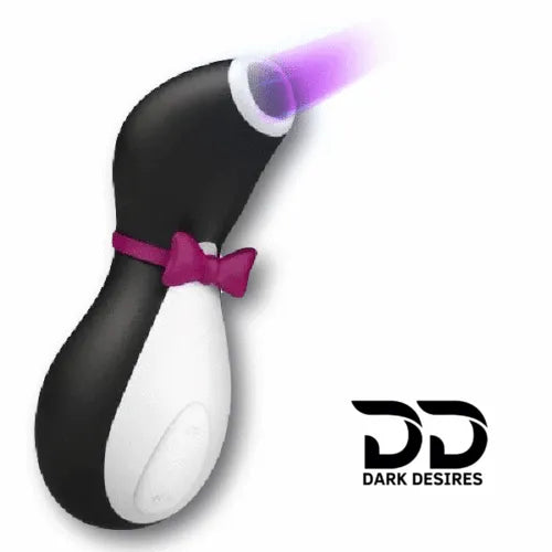 penguin air pulse clitoral suction vibrator massager stimulator toy Black Color India by Darkdesires