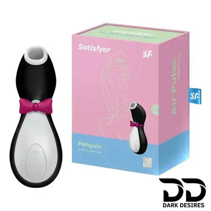 penguin air pulse clitoral suction vibrator massager stimulator toy Black Color India by Darkdesires