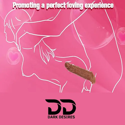 7 inch silicone penis extender sleeve brown India By DarkDesires