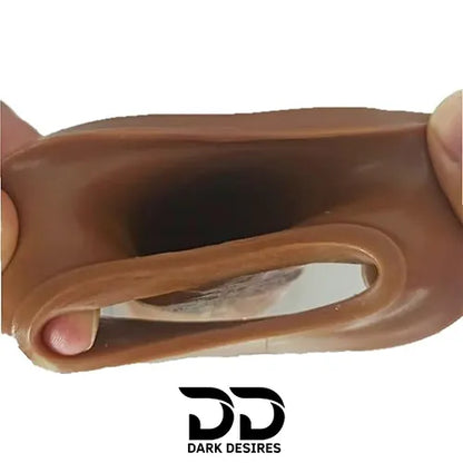 7 inch silicone penis extender sleeve brown India By DarkDesires