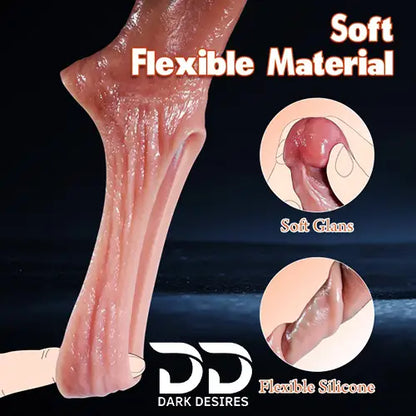 9 inch double hole penis sleeve realistic silicone penis sleeve skin tone India by DarkDesires.in