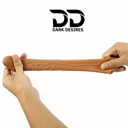 6 inch double hole penis sleeve brown Silicon girth extender penis sleeve India cock sleeve india by DarkDesires penis sleeve in India