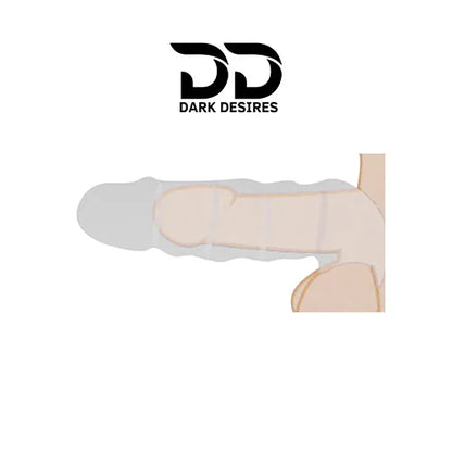 double hole spike textured penis sleeve dragon condom silicone sleeve Skin Tone India by DarkDesires