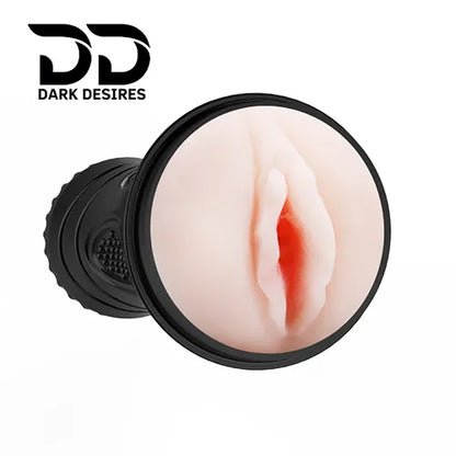 Premium Remote Control Vibrating Masturbator – 7 Mode Rechargeable Stroker Black color India by DarkDesires