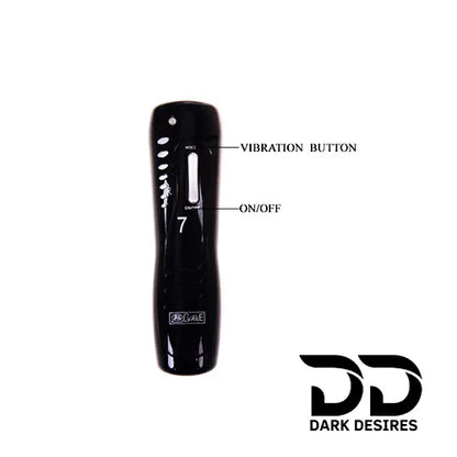 Premium Remote Control Vibrating Masturbator – 7 Mode Rechargeable Stroker Black color India by DarkDesires