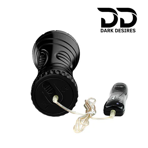 Premium Remote Control Vibrating Masturbator – 7 Mode Rechargeable Stroker Black color India by DarkDesires