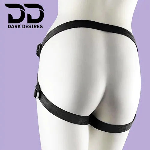 Premium strap-on harness belt Adjustable fit for better comfort Black India By DarkDesires