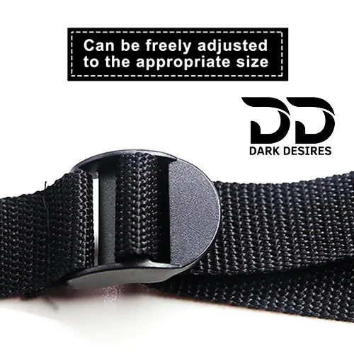Premium strap-on harness belt Adjustable fit for better comfort Black India By DarkDesires