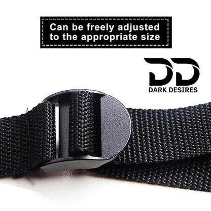 Premium strap-on harness belt Adjustable fit for better comfort Black India By DarkDesires