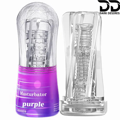 soft real feel Purple male masturbator cup pocket pussy Transparent India By DarkDesires