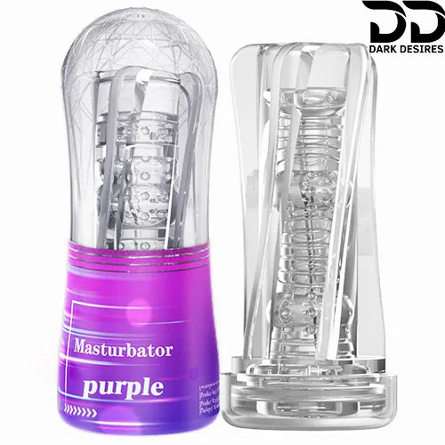 soft real feel Purple male masturbator cup pocket pussy Transparent India By DarkDesires