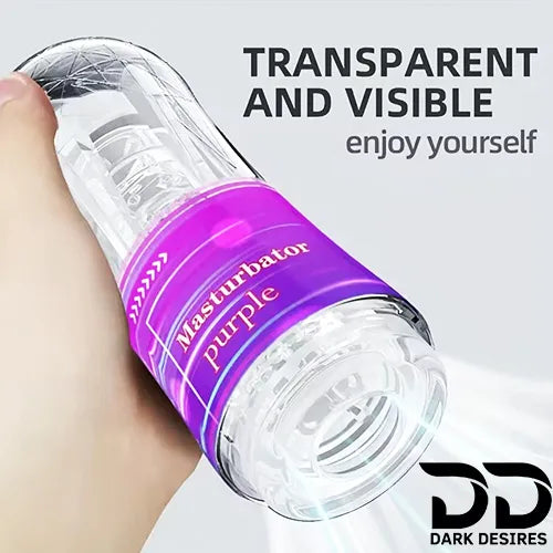 soft real feel Purple male masturbator cup pocket pussy Transparent India By DarkDesires