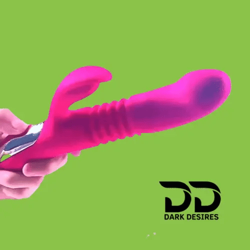12 speed thrusting g spot clitoral rabbit vibrator Pink India by DarkDesires