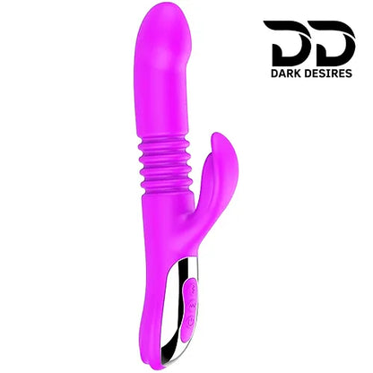12 speed thrusting g spot clitoral rabbit vibrator Pink India by DarkDesires