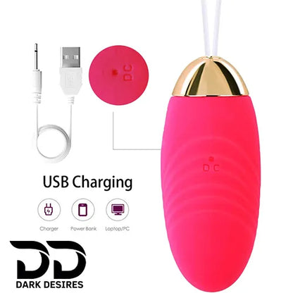 Remote Control Bullet Vibrator Egg – G-Spot & Clitoral Massager Pink Color USB Charging India By DarkDesires