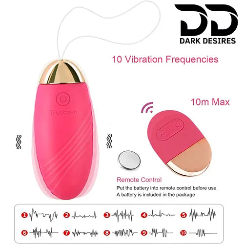 Remote Control Bullet Vibrator Egg – G-Spot & Clitoral Massager Pink Color India By DarkDesires