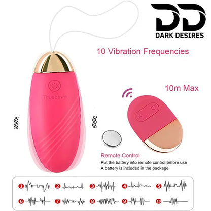 Remote Control Bullet Vibrator Egg – G-Spot & Clitoral Massager Pink Color India By DarkDesires