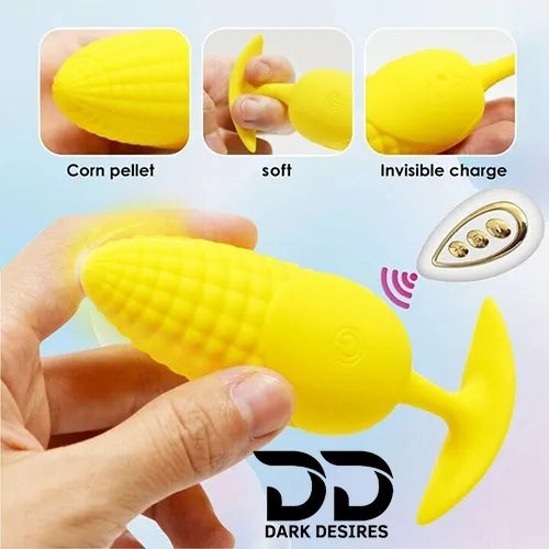 remote control corn shape silicone prostate massager vibrating anal plug India By DarkDesires
