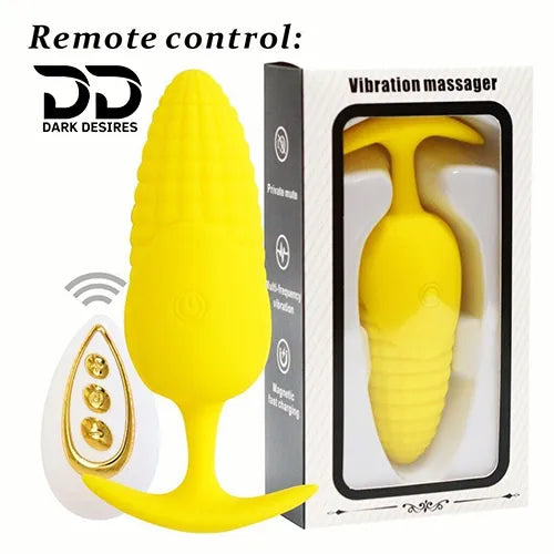 remote control corn shape silicone prostate massager vibrating anal plug India By DarkDesires