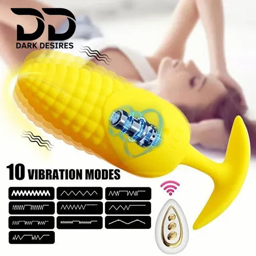 remote control corn shape silicone prostate massager vibrating anal plug India By DarkDesires