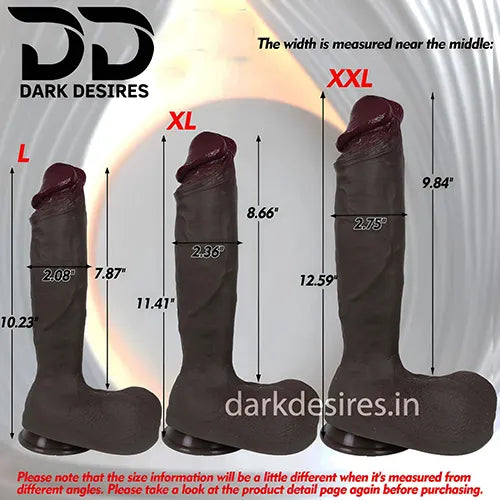 Remote Control 12 Inch Thrusting Vibrating Dildo with Heating - Dark Desires