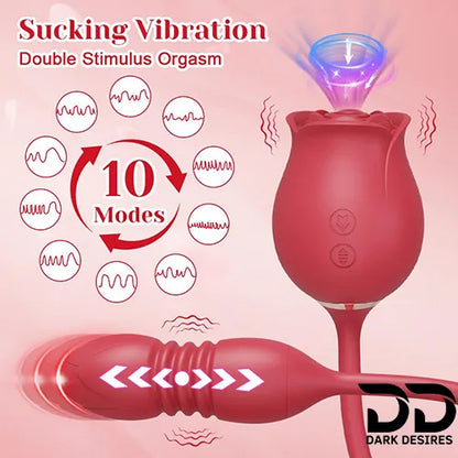 rose g spot Clitoral suction, thrusting vibrator toy India by Darkdesires