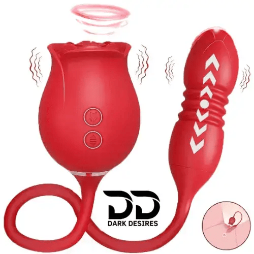 rose g spot Clitoral suction, thrusting vibrator toy India by Darkdesires